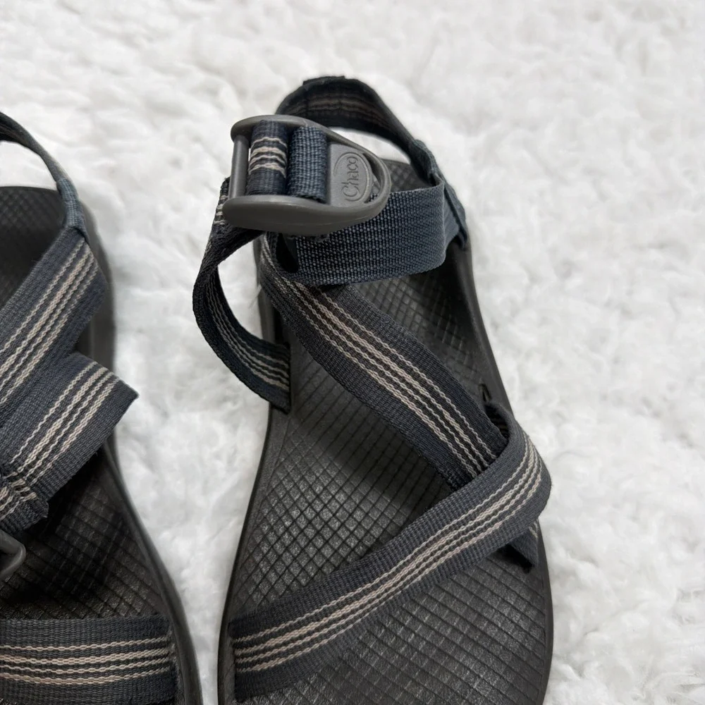Chaco Men's Sz-8 Z/1 Classic Strap Sandals In Split Gray Adjustable Water Hiking